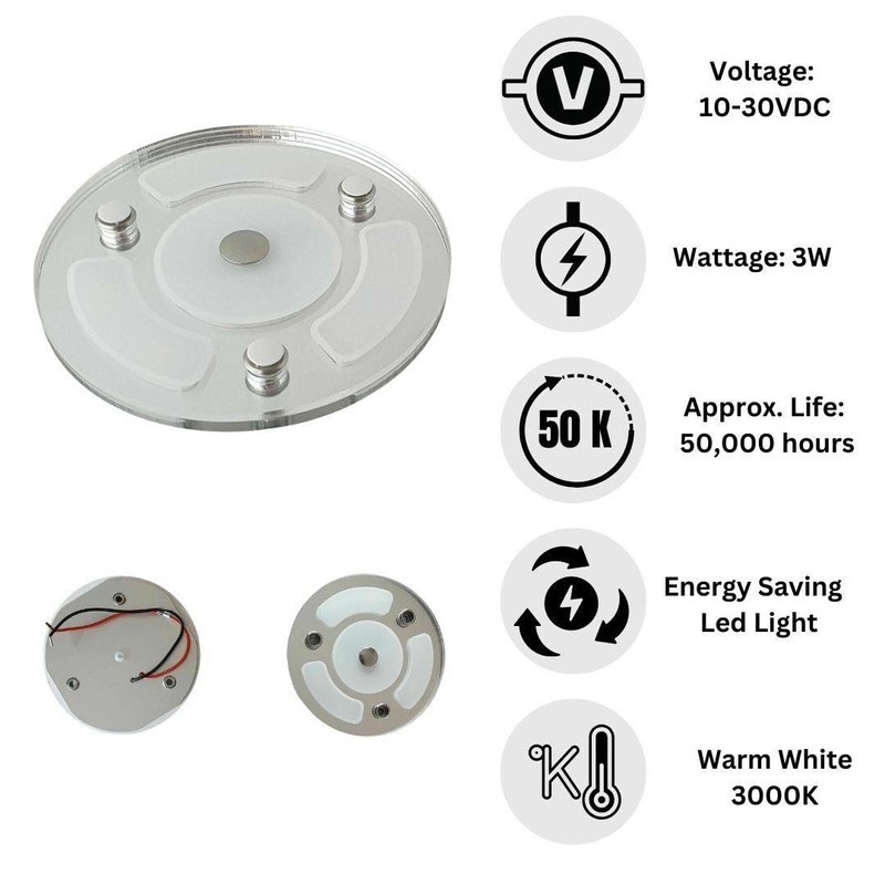 MARVIX LED Spotlight 12V 24V - 130mm (5.11'') Surface Mounted