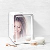 Mini Refrigerador con Espejo, Capacidad 4 Litros, Color Blanco, Modelo