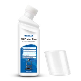 3D Printer Bed Adhesive, 3D Print Glue for Hot Bed Prevents Warping When Printing ABS, PLA, PETG, TPU on Various Build Plates Features Stronger Adhesion, No Residue - 110ml