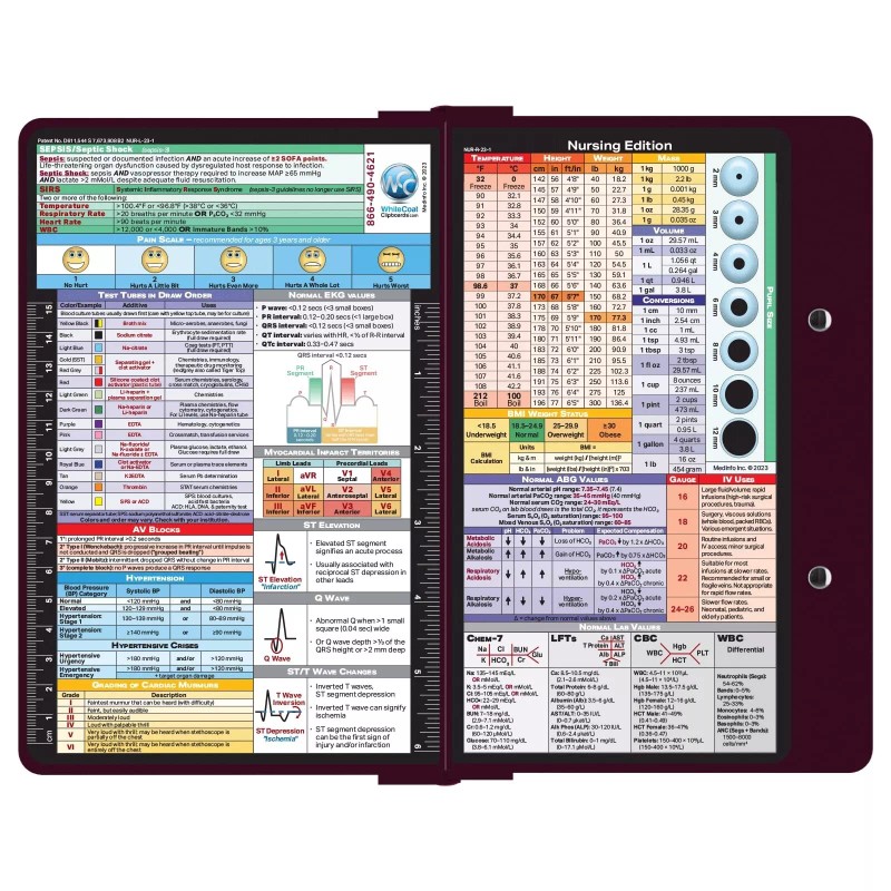 Whitecoat® Clipboard - Nursing Edition (Wine, Bi-Fold) Wine