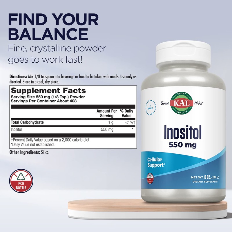 KAL Inositol Powder 550mg | Brain, Nervous System & Mood