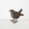 Boltze Bird sparrow, bird figure height 6 cm, brown, 1