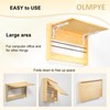 OLMPYE Wall Mounted Folding Table,Wooden Mounted Desk with Iron Bracket,Wall