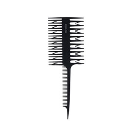 Peine para teñir el cabello,4 Colores Tinte para el Cabello, Peine Pelo Highlight seccionamiento, Peine Tinte para el Cabello Tinte colorante Herramientas de Peinado 8.46 x 2.95inch ABS (Negro)