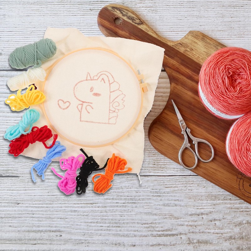 Operitacx Complete Punch Embroidery Kit 100 Patterns Craft Kit for