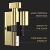 Bwintech 95mm(45/50T) Brass Euro Cylinder Lock,Door Barrel Lock,Thumbturn Knob with