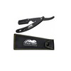 Black Metal Matte Finish Cut Throat Single Edge Blade Shaving