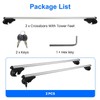 TeqHome Universal Roof Rack Cross Bars, 52'' Adjustable Aluminum Lockable