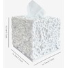 Huitony Square Tissue Box Cover Decorative Kleenex Box Holder for
