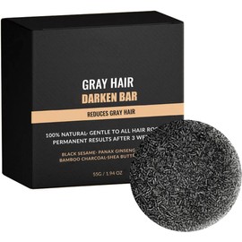 Bluemega Jabón Negro Para Cabello- Cuidado Capilar, Reduce las canas