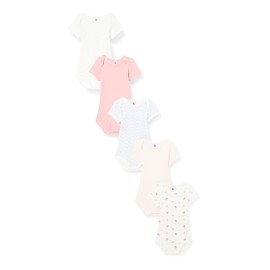 Petit Bateau Baby Boys' Short-Sleeved Bodysuit with Stripes (Pack of 5), Variant 1