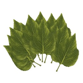 Nurhore Artificial Green Leaves 60Pcs, Fake Sunflower Leave 9 * 5CM, Faux Green Foliage, Fake Leaves for Wedding, Bouquets, Wreaths Decor
