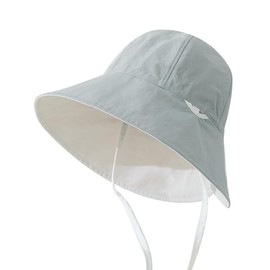YAMEE Women's Summer Reversible Bucket Hat with Ponytail Hole, Women's Waterproof Quick-Drying, Fishing Hat Women's Foldable Lightweight with Wind Cord, Sun Hat Women UV Protection, Travel, Beach