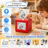Gaguusu AI Mini Thermal Sticker Printer with Screen, Voice-to-Image for