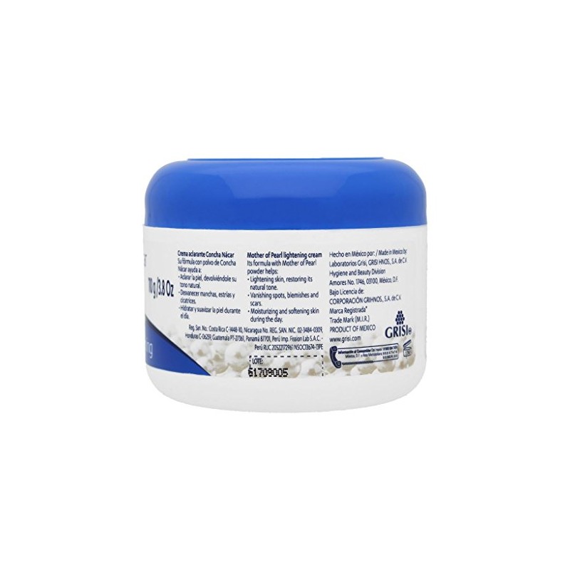 Crema Facial Sólida Aclarante Grisi Concha Nacar 110 G