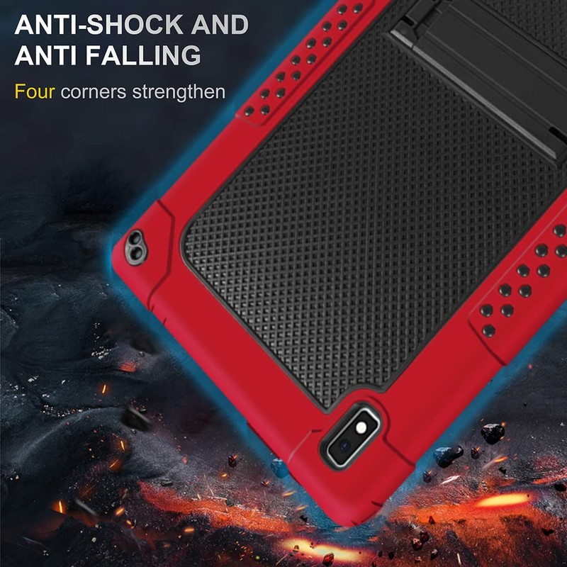 FIEWESEY Shockproof Kids Friendly with Kickstand Shoulder Strap Hybrid case