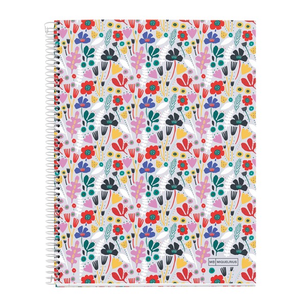 Miquelrius - A4 Notebook, 4 Colour Strips, 140 Sheets, Horizontal