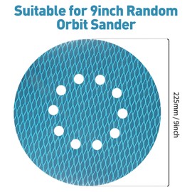 STEBRUAM Pack of 20 Sandpaper 225 mm Velcro with Grit P40 Sanding Discs 225 mm Velcro 10 Hole Diamond Shape Sanding Pads for Drywall Sanders Random Orbital Sanders Sanding Giraffe