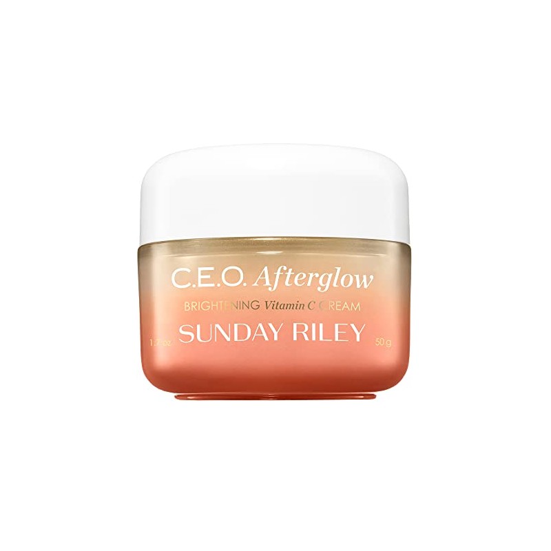Sunday Riley C.E.O. Afterglow Brightening Vitamin C Cream Face Moisturizer,