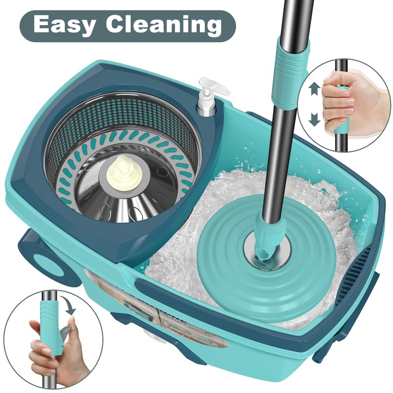 Spin Mop and Bucket System, Mop and Bucket with Wringer