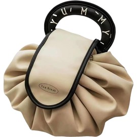 Mythya Cosmetiqueras, Bolsa de Maquillaje de Viaje, Bolsa de Maquillaje Portátil con Cordón, Neceser Impermeable para Maquillaje, Bolsa de Almacenamiento para Personas Perezosas