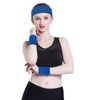 ONUPGO Sweatband Set Sports Headband Wristband Set Sweatbands Terry Cloth