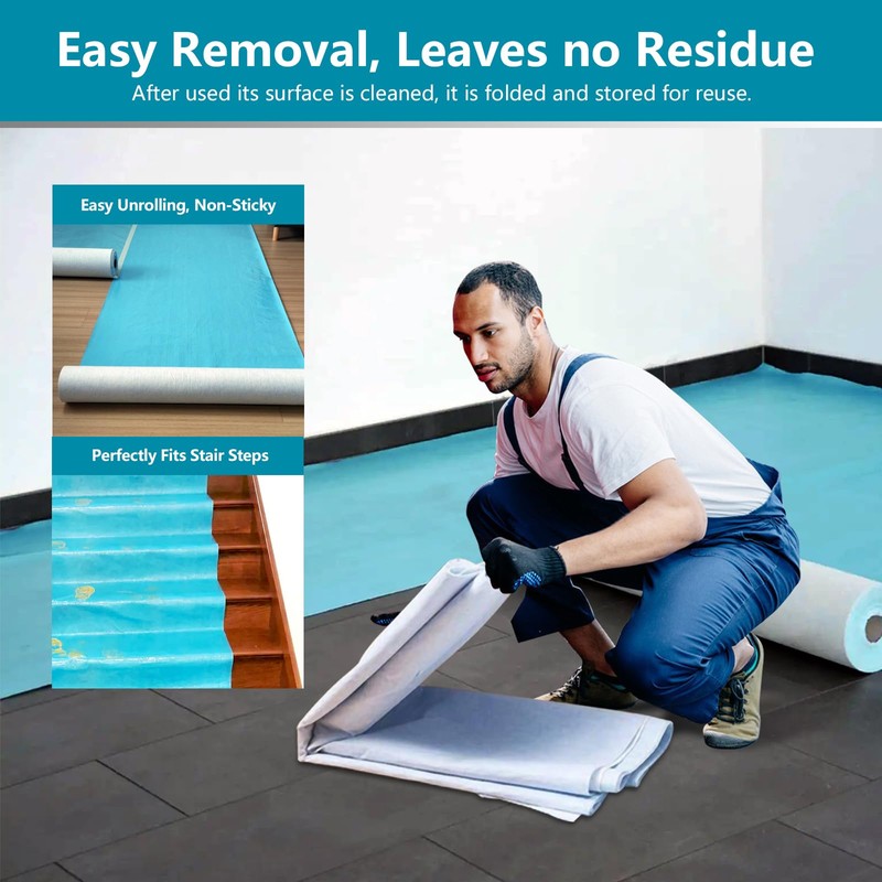 Temporary Floor Protection 39.5’’ x 50’, Floor Protection Film for