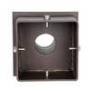 6" Square Pole Mount with 2-3/8" O.D. Tenon Adaptor Bracket,