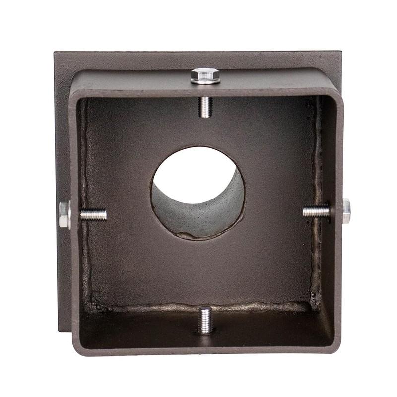 6" Square Pole Mount with 2-3/8" O.D. Tenon Adaptor Bracket,