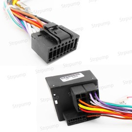 Strpump 16pin Car Radio Stereo Power Wiring Harness Cable Wire Compatible for Ford Focus MK2(2005~11), Mondeo MK3, S-max MK1/06-10 Everest/Ranger(Manual AC) with Radio Antenna Adapter Retrofit