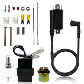 Ignition CDI Box Ignition Coil Starter Solenoid Relay for Kawasaki Bayou 300 KLF300 1988-2004 KLF300B KLF300C 21119-1241 21119-1302 21119-1369