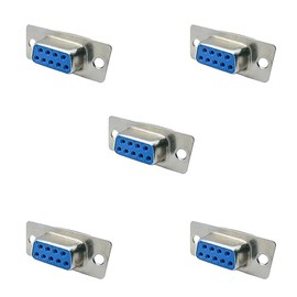iYueMps 9 pin D-Sub DB9 Plug PCB Connectors RS232 Serial Solder Type (5 x Female)