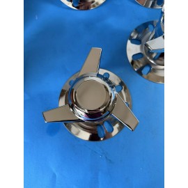 Cragar (4) 3 BAR SWEPT SPINNER CENTER CAPS 5 LUG CRAGAR SST WHEELS 3.17"OD, NO LOGO