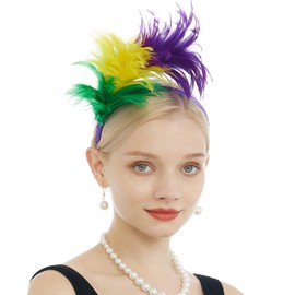 Colourful Feather Hair Bands, Feather Headband Wedding Headwear, Headband Fancy Dress Women, Parrot Costume Women, Headpiece Carnival, Colourful Feathers Fascinator Women