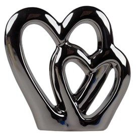 SIL Interiors Silver Double Heart Ornament