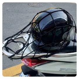 Cargo securing net for motorcycles, bicycles, scooters, and helmets. 50x50 safety net for securing boxes and cargo. / 짐 고정 그물망 오토바이 자전거 스쿠터 그물 헬멧 박스 고정 50X50 안전망 화물
