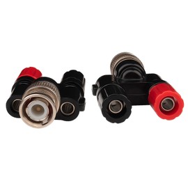 leeyovk Double Banana to BNC Connector BNC Male to Double Banana Female Jack Binding Post RF Coaxial Adapter for Oscilloscope DVM2 Pack