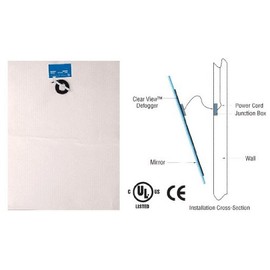 CRL 24" x 32" Clear View Rectangular Electric Mirror Defogger