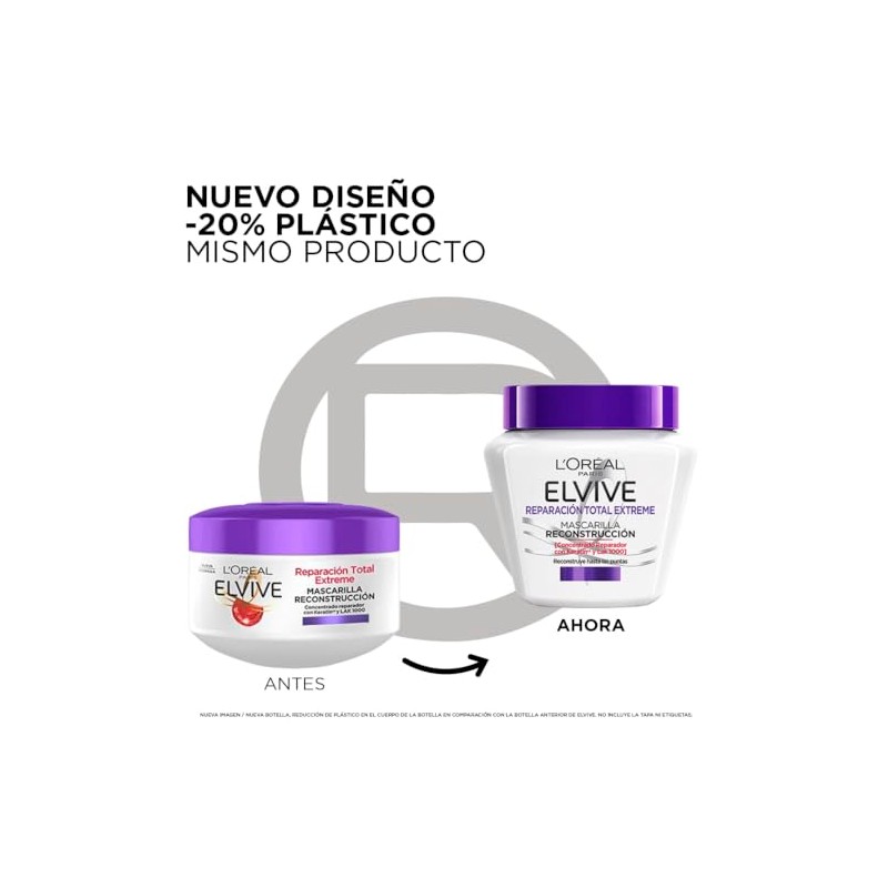 L'Oreal Paris Tratamiento Elvive Reparacion Total 5 Extreme, 300 ml