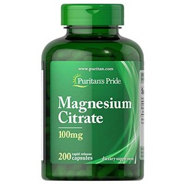 Puritan TOBUSA Citrato de Magnesio de Puritan's Pride | Suplemento | Ingredientes de Alta Calidad | 100 mg | 200 capsulas