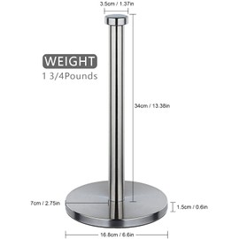 AFAXINRIE Kitchen Roll Holder,Paper Towel Holder,Kitchen Towel Holders,Stainless Steel Silver