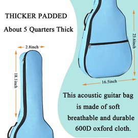 Gvince Guitar Bag, 40/41inch Electric Guitar Bag Multi-color Waterproof 600D Oxford Fabric Guitar Case with Dual Adjustable Shoulders Strap (Blue, 40/41inch)