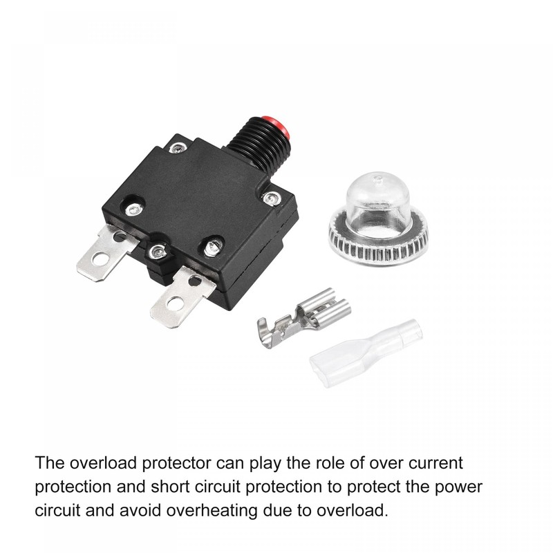 sourcing map Circuit Overload Protector Kit 3A AC125/250V DC32V Push
