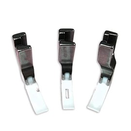 Cutex High Shank Teflon Narrow Zipper Foot Set - Center, Left & Right Presser Foot