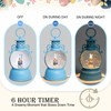 Easter Snow Globe, 9.4" Bunny Snow Lanterns with 6Hr Timer,