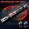okcomuy Rechargeable Pen Light Flashlight IP67 Waterproof with Pocket Clip