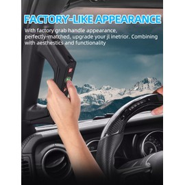 ADTOPI Grab Handle Switch Panel for JL, 6 Gang Wireless Armrest Switch Panel Compatible with Jeep Wrangler JL & Gladiator 2018-2023 with Integrated Control Box & Type-C Charging (Not for Rubicon)