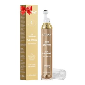 UJhay Crema Para El Contorno De Ojos Con 5 De Cafeína, Sérum Para Ojeras, Bolsas Y Líneas De Expresión, Sérum En Roll-On Con Bola De Masaje 360,...   