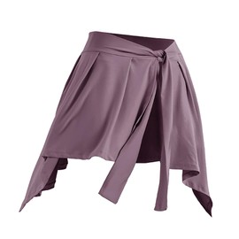 Women Yoga Wrrap Skirt, Beach Wrap Skirt, Athletic Ballet Tennis Jogging Tie Cover Up Skirts-Purple