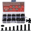 Zmbroll 620 Pieces M 2.5 Flat Head Machine Screw Black